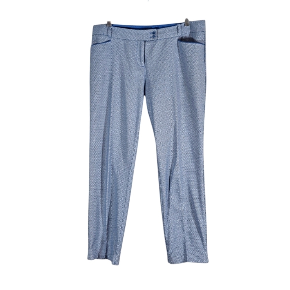 The Limited Blue Geometric Pattern Ankle Pants